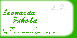 leonarda puhola business card